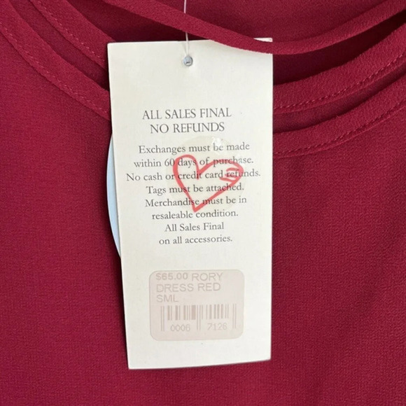 Cinnamon Girl Chiffon Slip Dress S Red Sleeveless Tiered‎ Asymmetrical Hem Midi - Picture 6 of 10